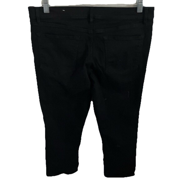 Loft Jeans 12 Black 34” Waist Modern Kick Crop Minimalist Made And Loved Women - Picture 5 of 6